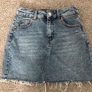 Acid wash denim skirt in size 2